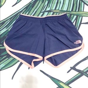 THE NORTH FACE Navy and Salmon Running Shorts